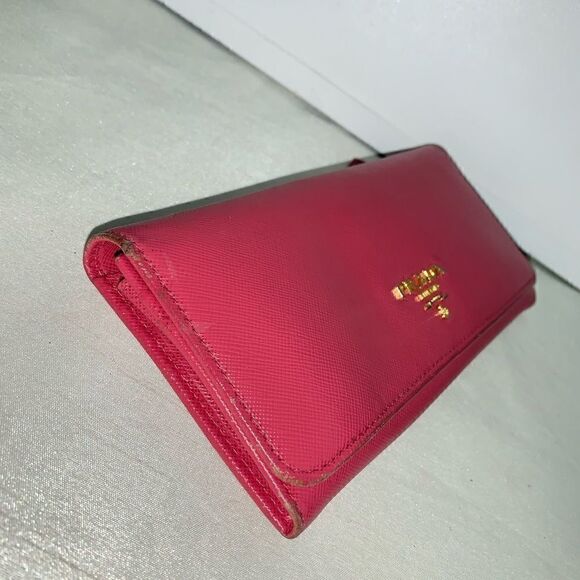 💥AUTHENTIC💥Prada Saffiano Leather Long Wallet Pink - Picture 3 of 8